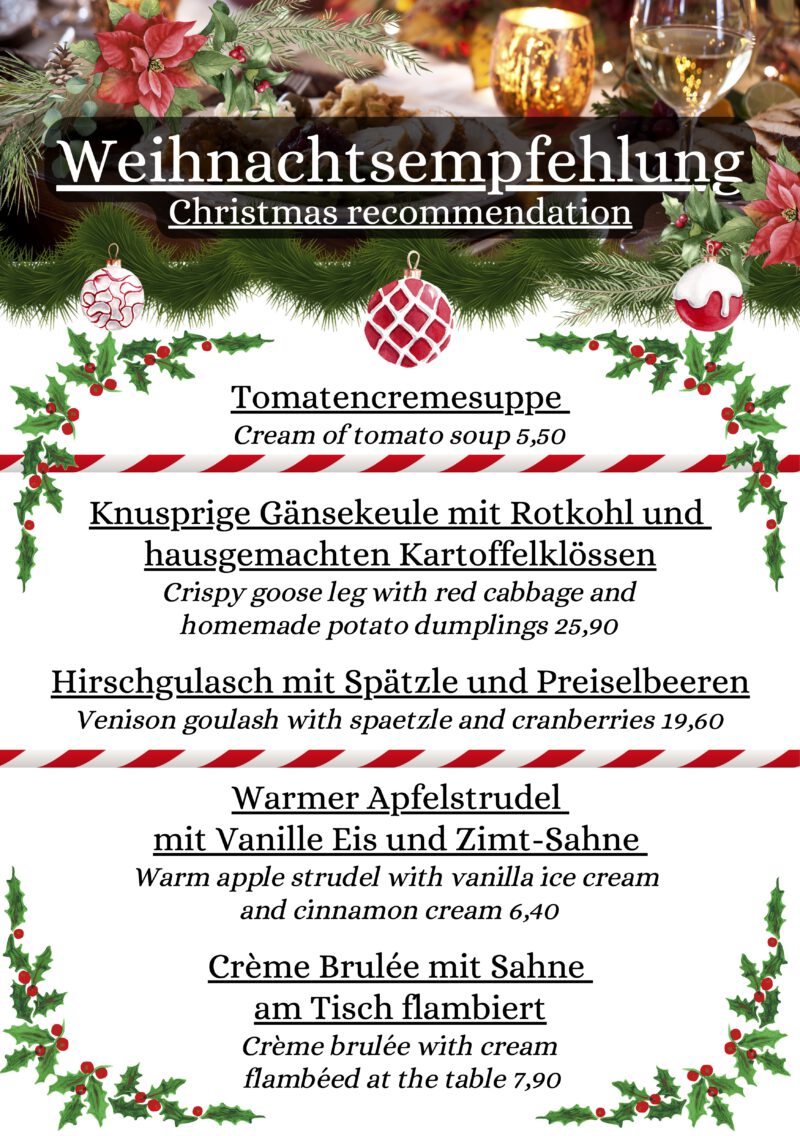 Weihnachtskarte Restaurant Stadt Frankfurt