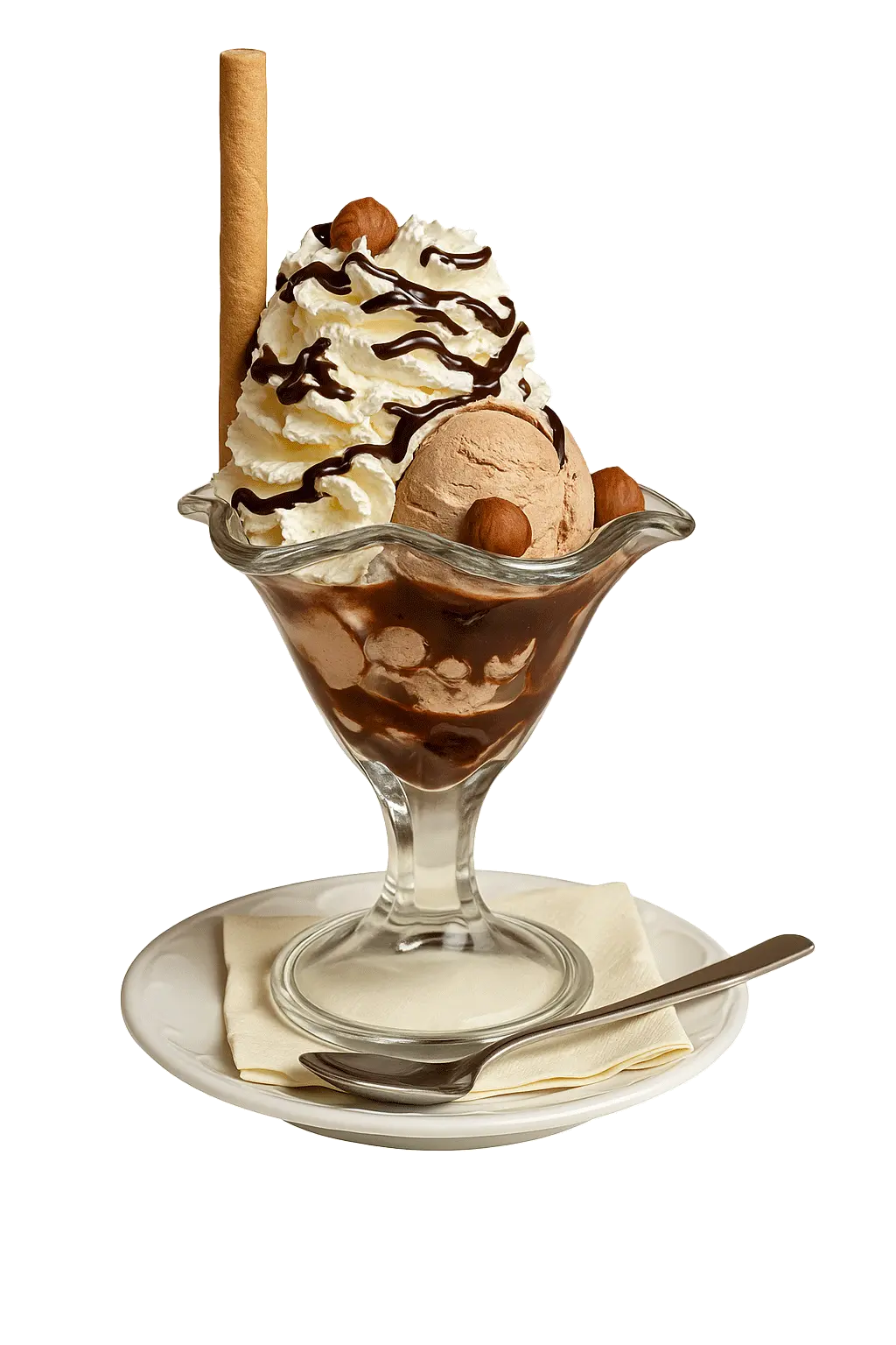 Eisbecher-Haselnussbecher Eisbecher Haselnussbecher